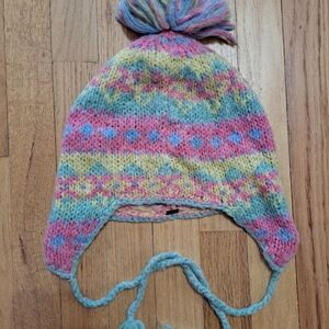 Free People Multicolor Knit Pom-Pom Hat